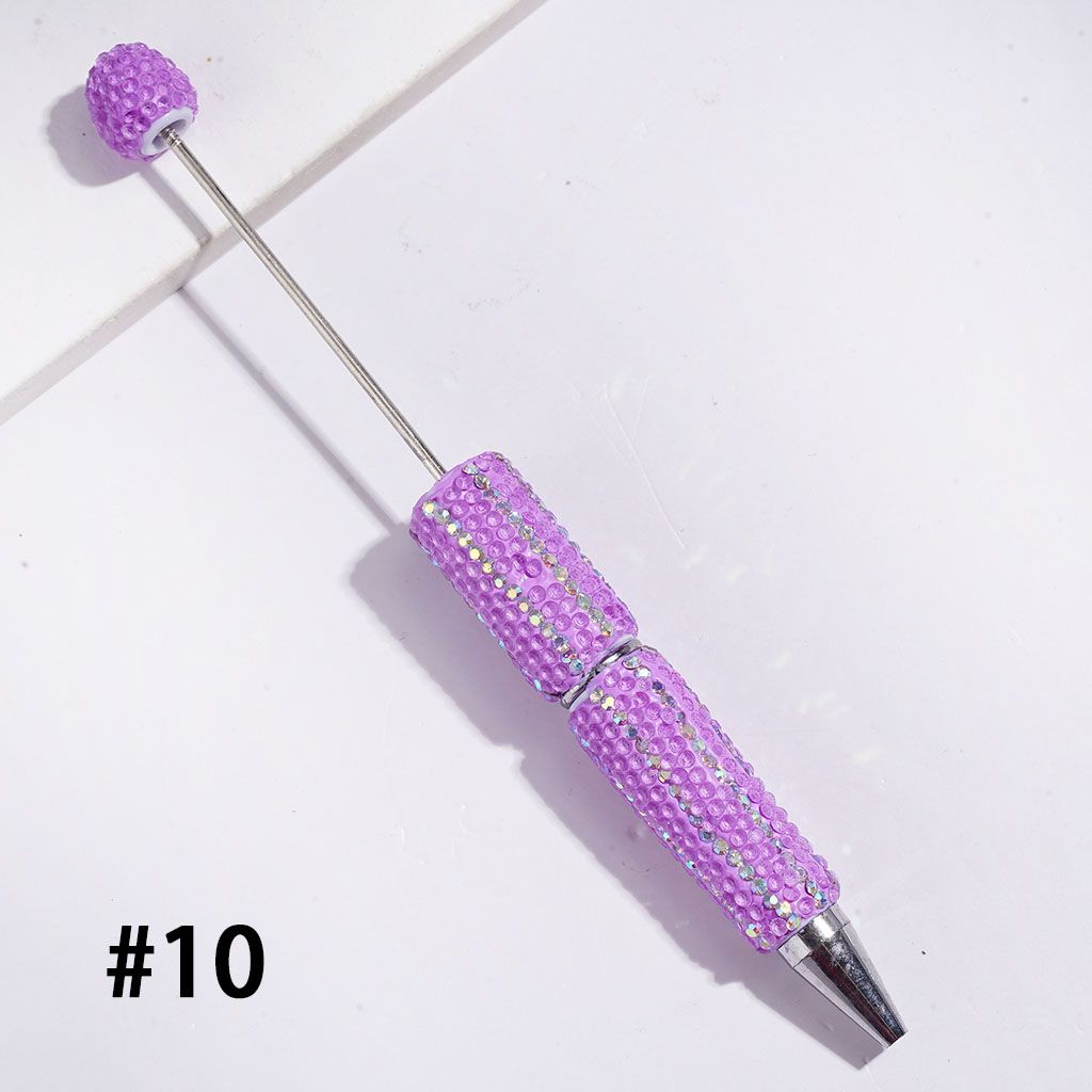 Beadable Clay Pens with Clear and AB Rhinestones Covered the Entire Pens, Multi-Color