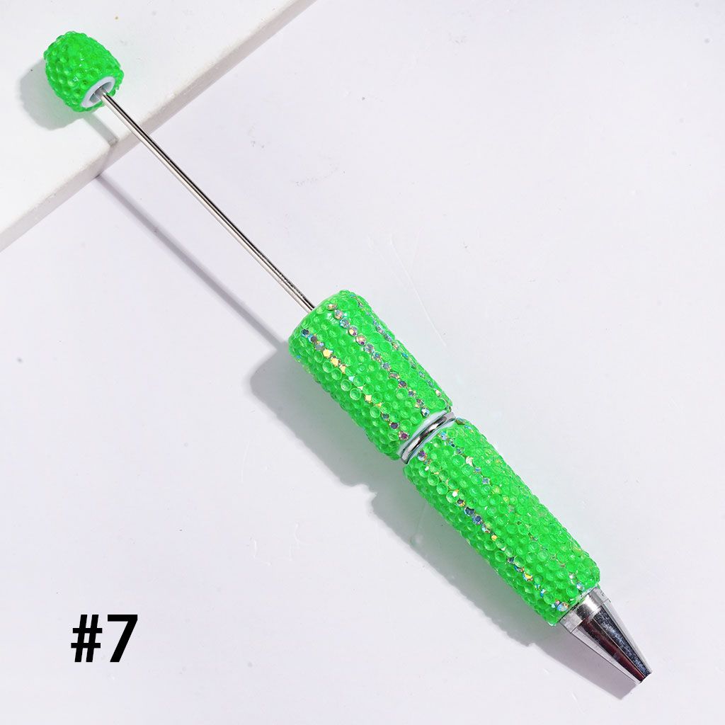 Beadable Clay Pens with Clear and AB Rhinestones Covered the Entire Pens, Multi-Color