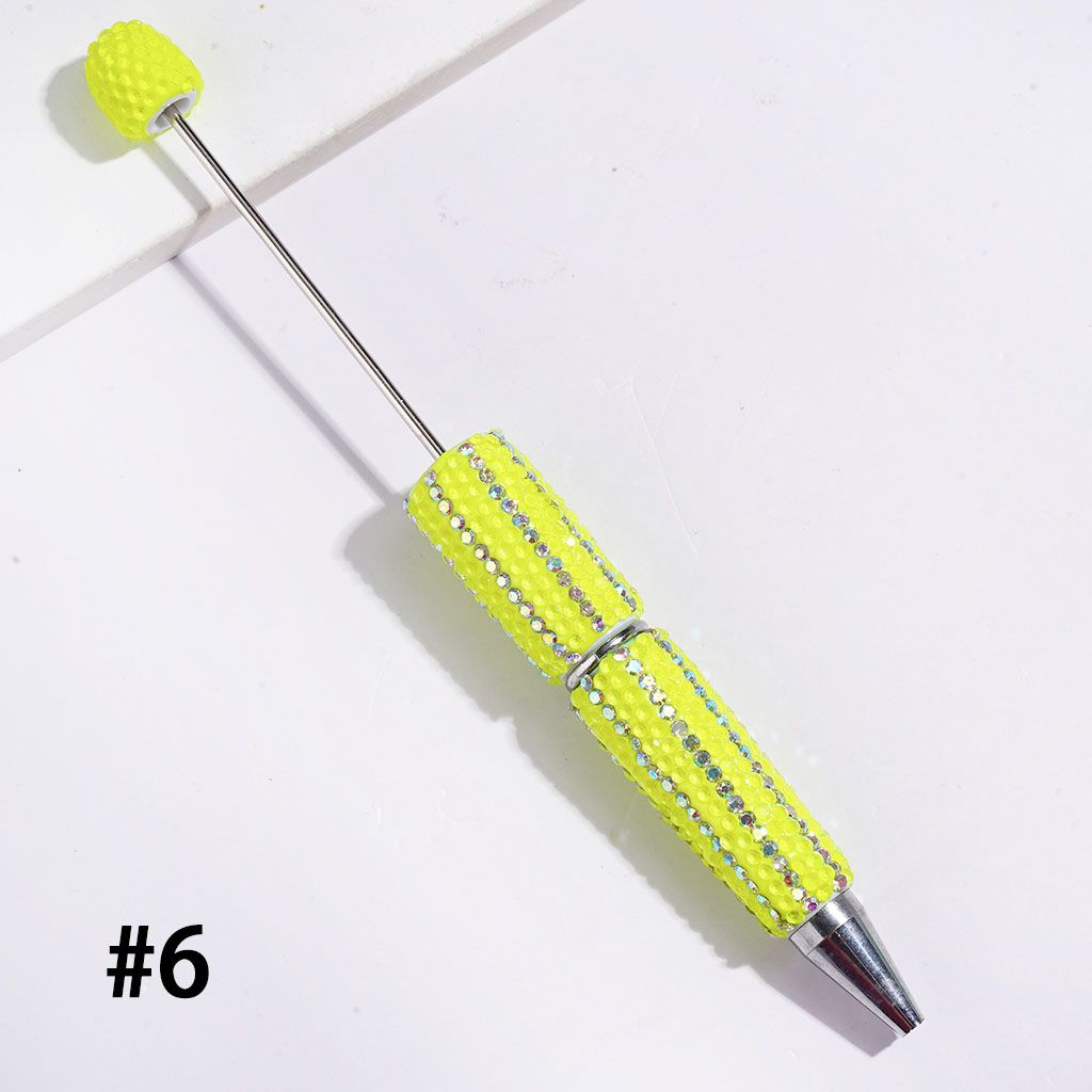 Beadable Clay Pens with Clear and AB Rhinestones Covered the Entire Pens, Multi-Color