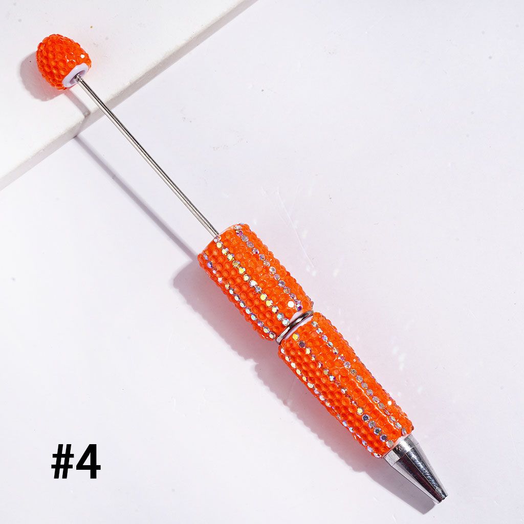 Beadable Clay Pens with Clear and AB Rhinestones Covered the Entire Pens, Multi-Color