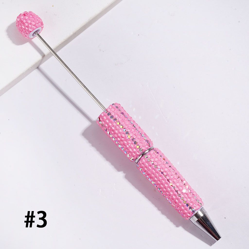 Beadable Clay Pens with Clear and AB Rhinestones Covered the Entire Pens, Multi-Color