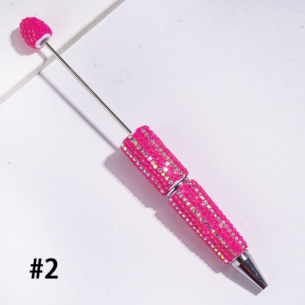 Beadable Clay Pens with Clear and AB Rhinestones Covered the Entire Pens, Multi-Color