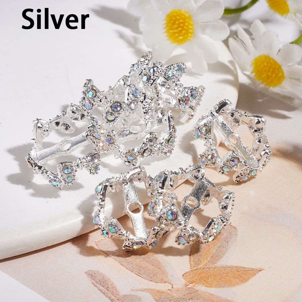 Metal Bead Cages Butterfly with AB Rhinestones, Bead Cap, 16MM Multi-Color Random Mix (They Fit 14MM Beads)
