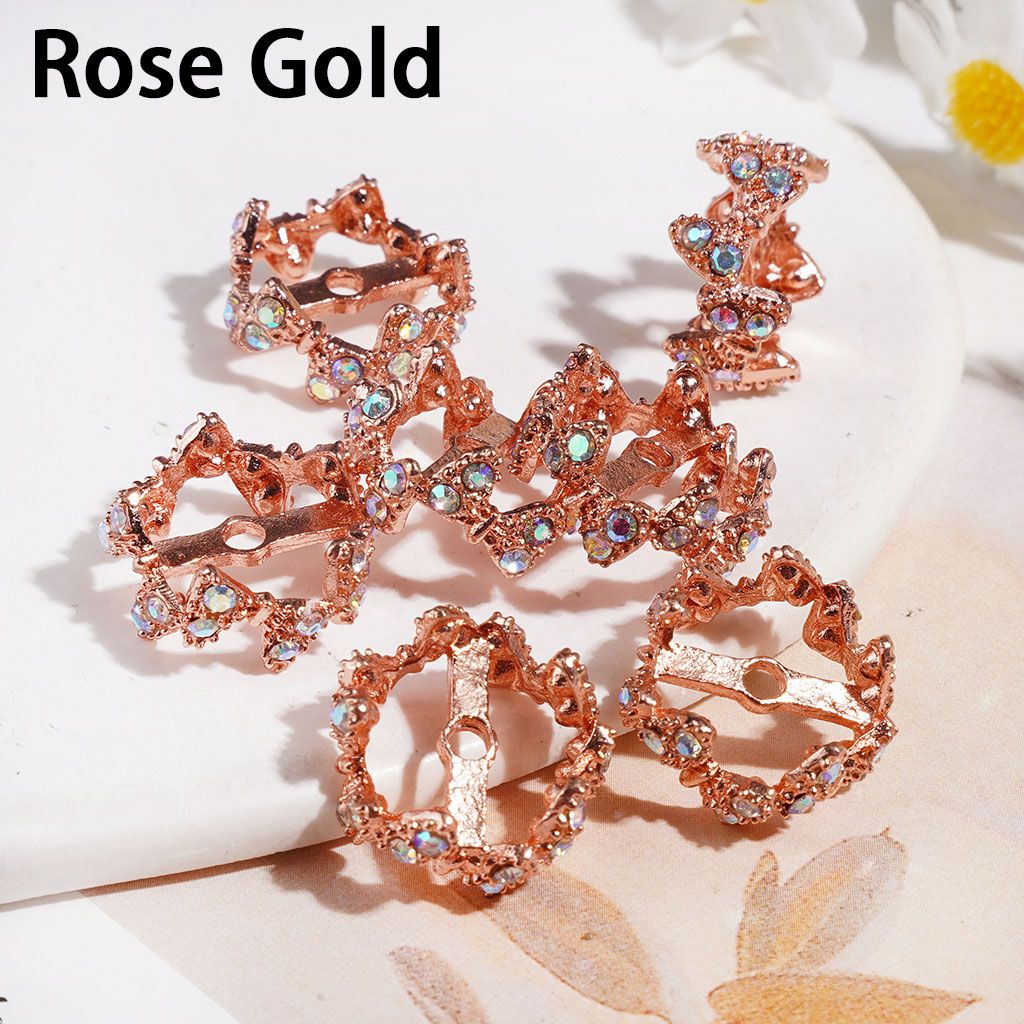 Metal Bead Cages Butterfly with AB Rhinestones, Bead Cap, 16MM Multi-Color Random Mix (They Fit 14MM Beads)