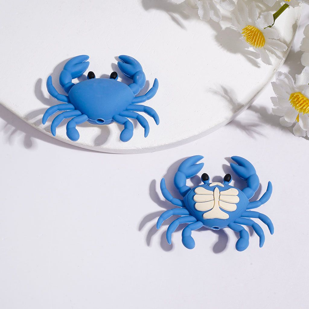 Silicone Focal Beads 3D Marine Life Series, Crab Lobster Fish Tank