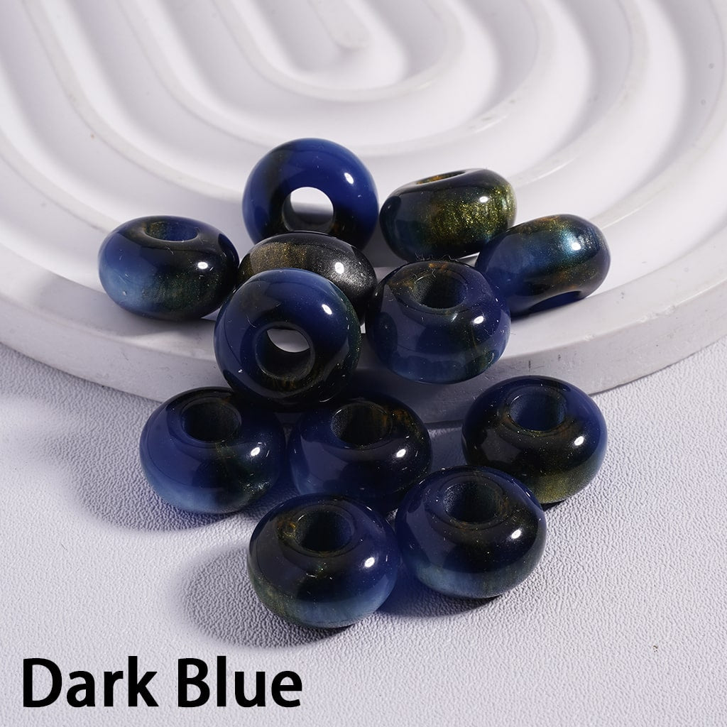 Dark blue beads on a white background with 'Dark Blue' text.