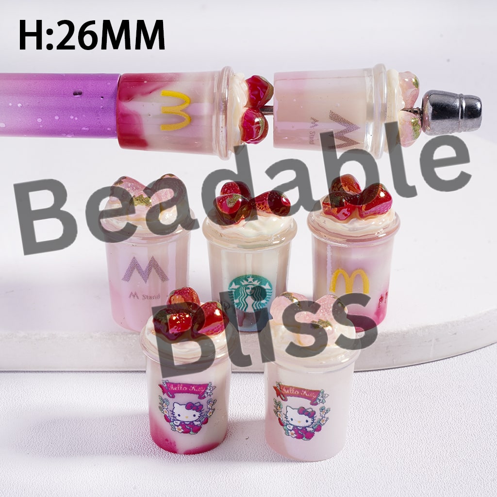 Beadable bliss products with various branding on a white background