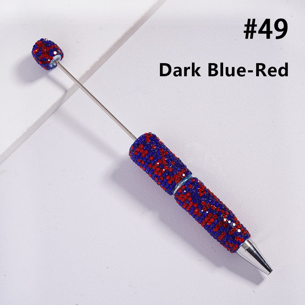 Beadable Clay Pens with Multi-Color & AB Rhinestones Covered the Entire Pen