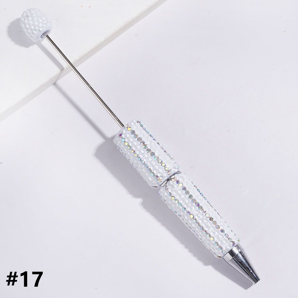Beadable Clay Pens with Clear and AB Rhinestones Covered the Entire Pens, Multi-Color