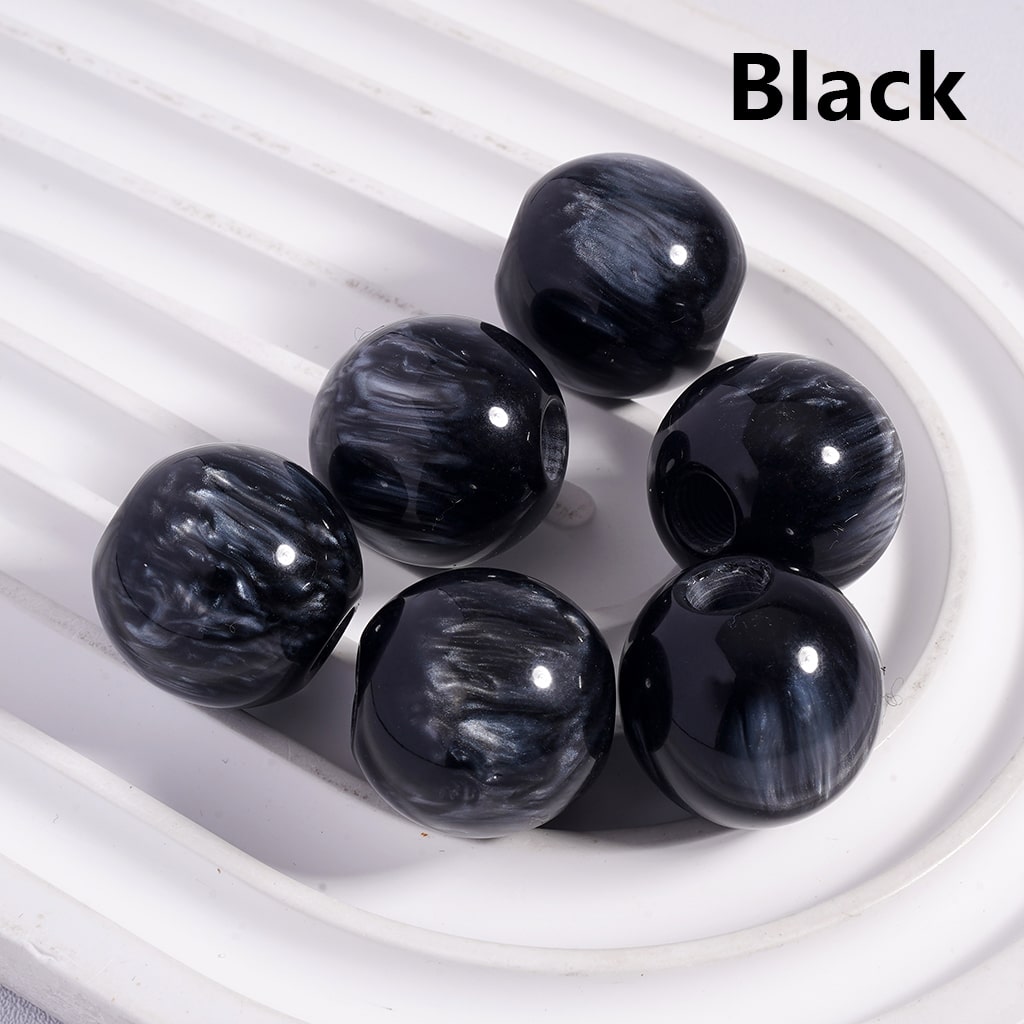 Acrylic Beads for Bracelets Round with Cat Eye Style and Texture, Big Hole Beads, 20MM, Multi-Color (The Hole Diameter is 6 MM)