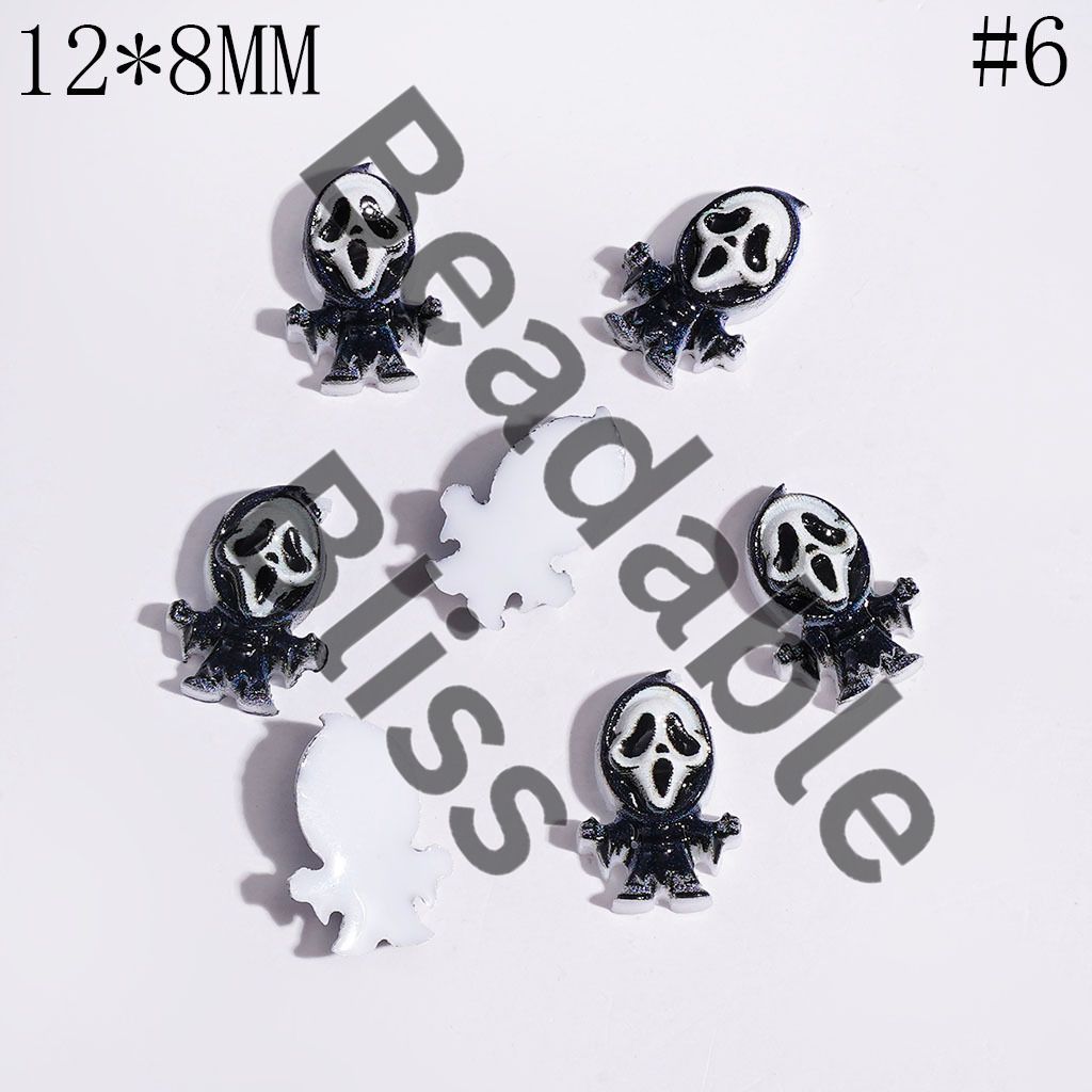 DIY Tiny Acrylic Accessories - Scary Horror Murder Killer Ghost Character Series for Handmade Beads and Pens Jewelry Accessory Killer with Hockey Mask