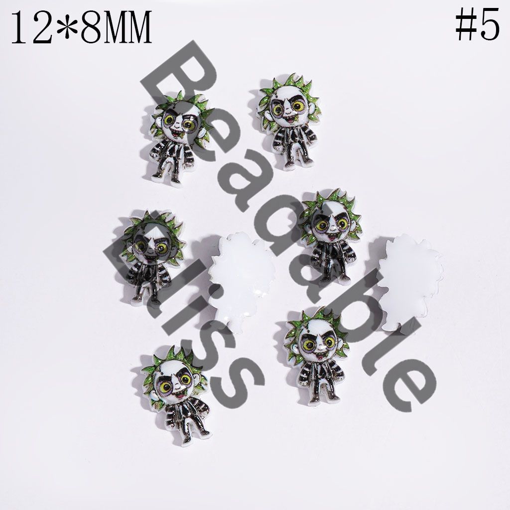 DIY Tiny Acrylic Accessories - Scary Horror Murder Killer Ghost Character Series for Handmade Beads and Pens Jewelry Accessory Killer with Hockey Mask
