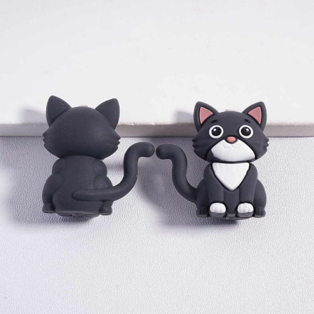 Silicone Focal Beads 3D Adorable Cat Series in Various Designs
