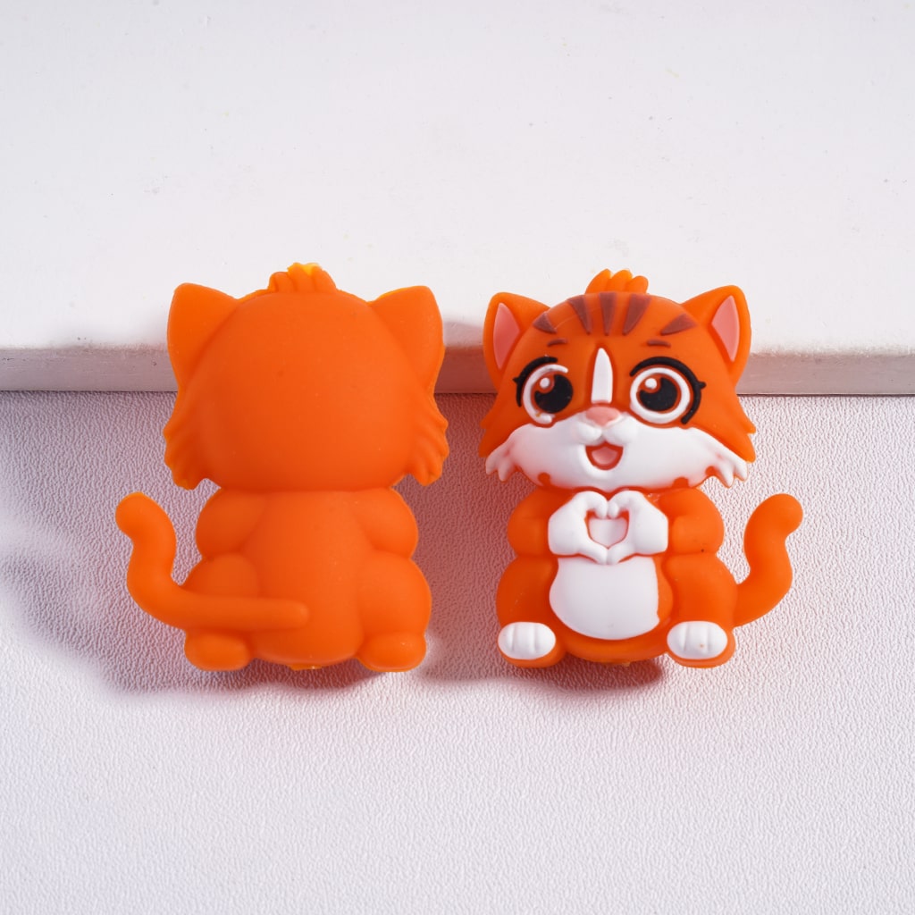 Silicone Focal Beads 3D Adorable Cat Series in Various Designs