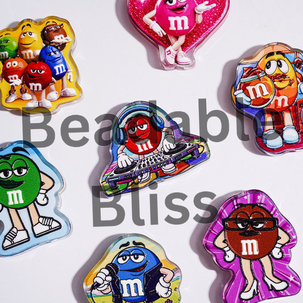 Candy Chip in Diverse Style Acrylic Beads, Semi-Clear, Multi-Color Random Mix