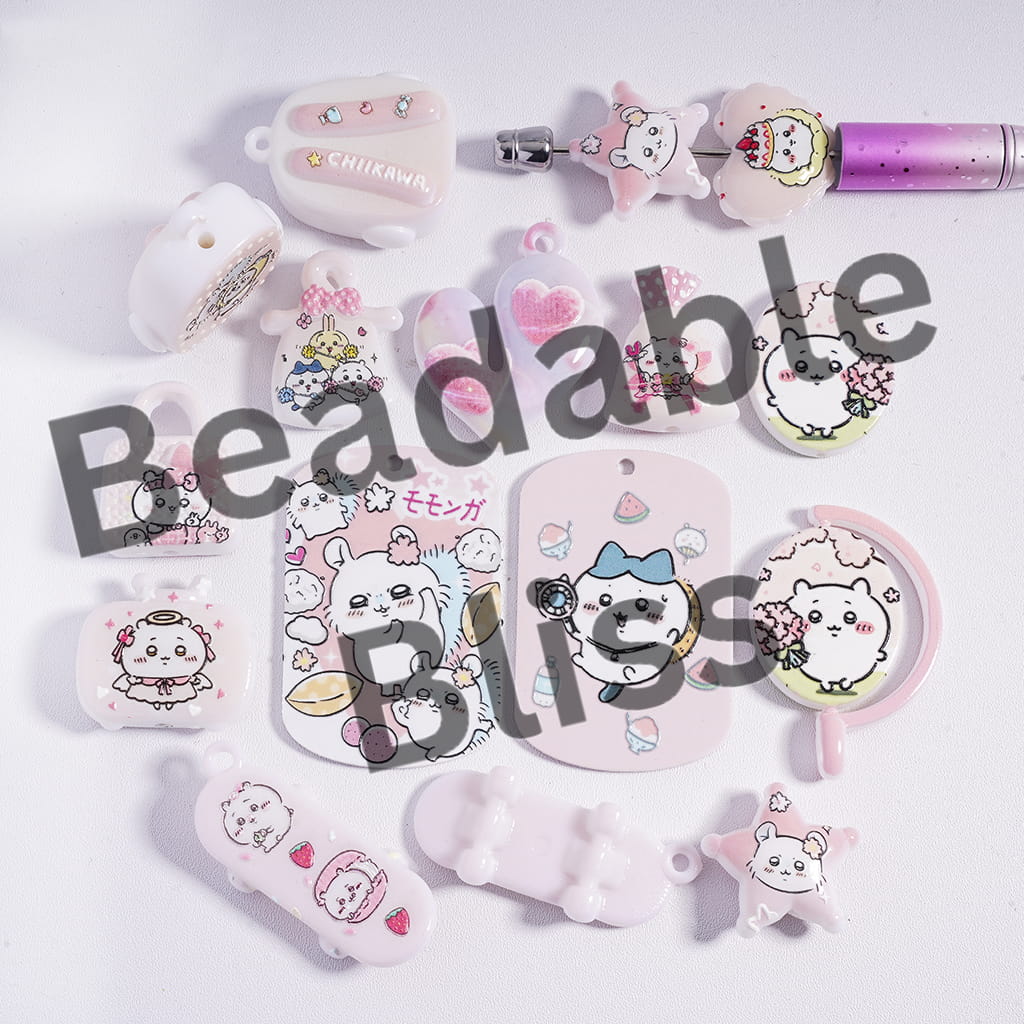 Set of cute stationery items with cartoon designs on a white background, branded 'handsontosupply.com'.