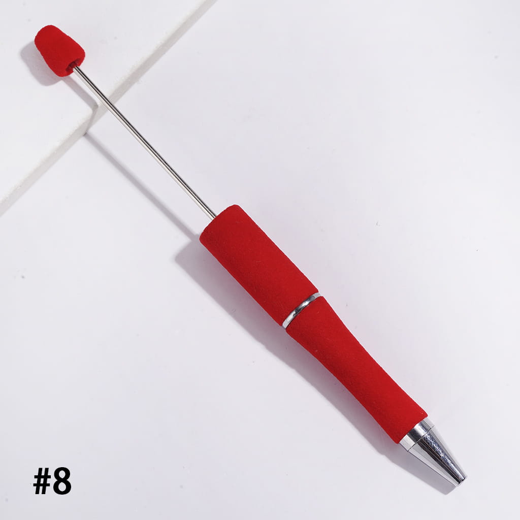 Velvet Touch Flocked Fluffy Handcrafted Beadable Pens, Multi-Color