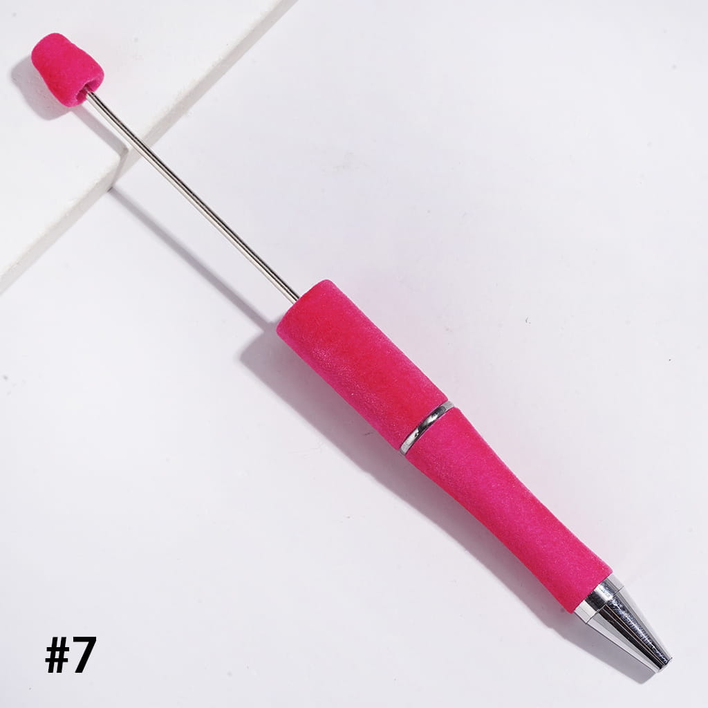 Velvet Touch Flocked Fluffy Handcrafted Beadable Pens, Multi-Color