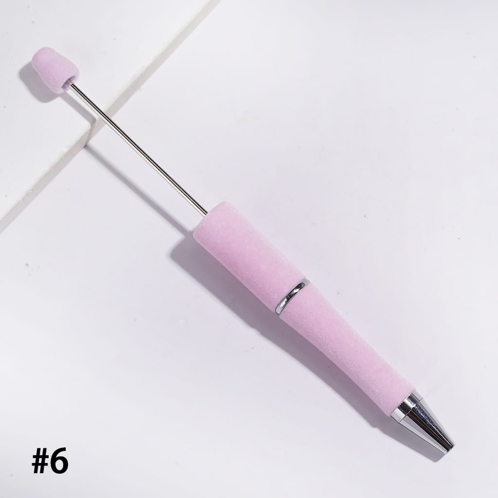 Velvet Touch Flocked Fluffy Handcrafted Beadable Pens, Multi-Color