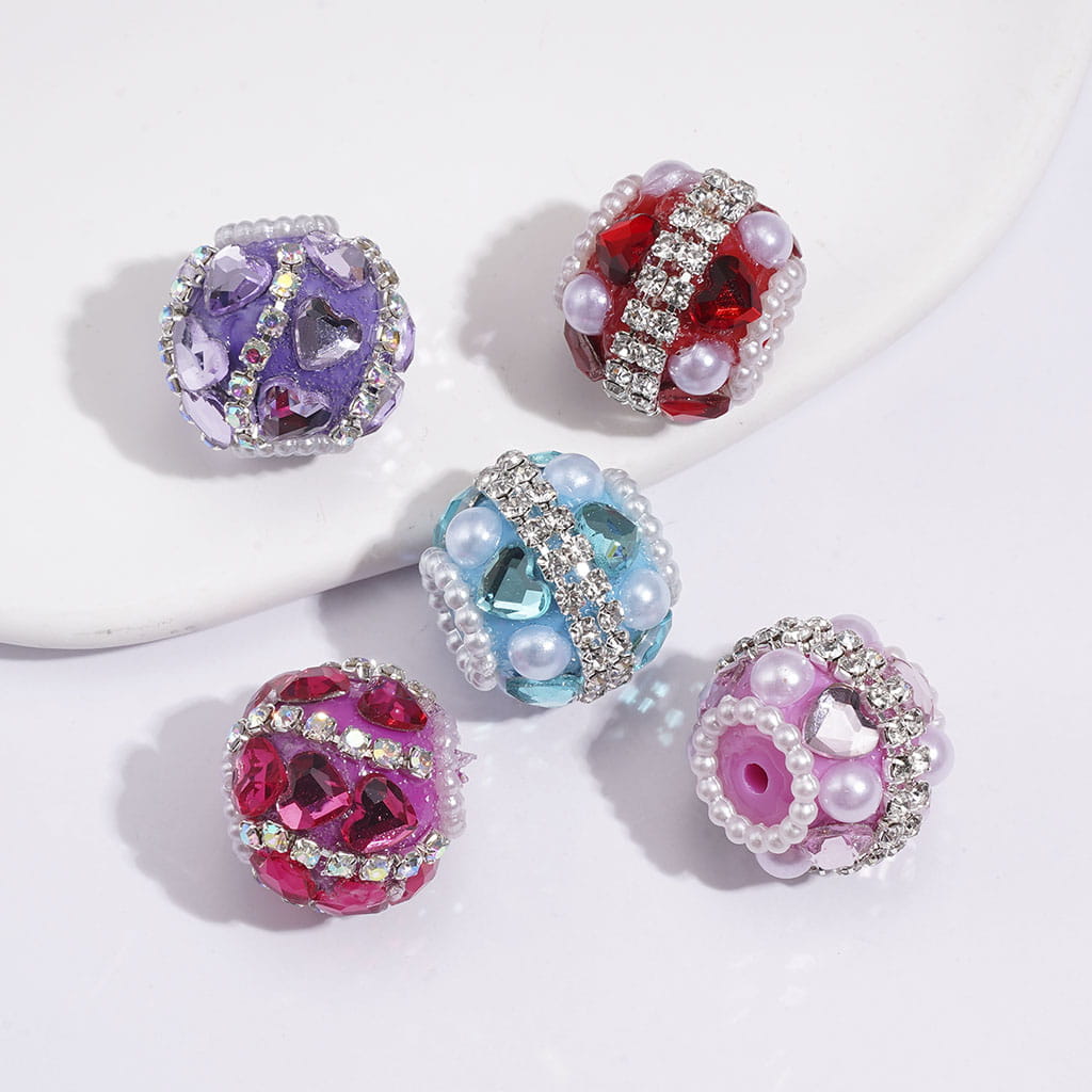 DIY Mini Heart Rhinestones for Beads, Jewelry Accessories, 6*5.5MM, Multi-Color