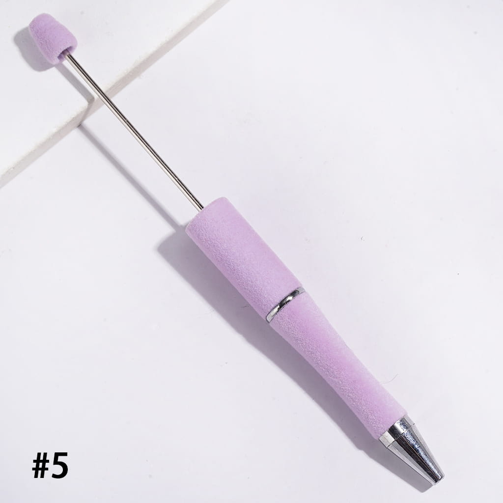 Velvet Touch Flocked Fluffy Handcrafted Beadable Pens, Multi-Color