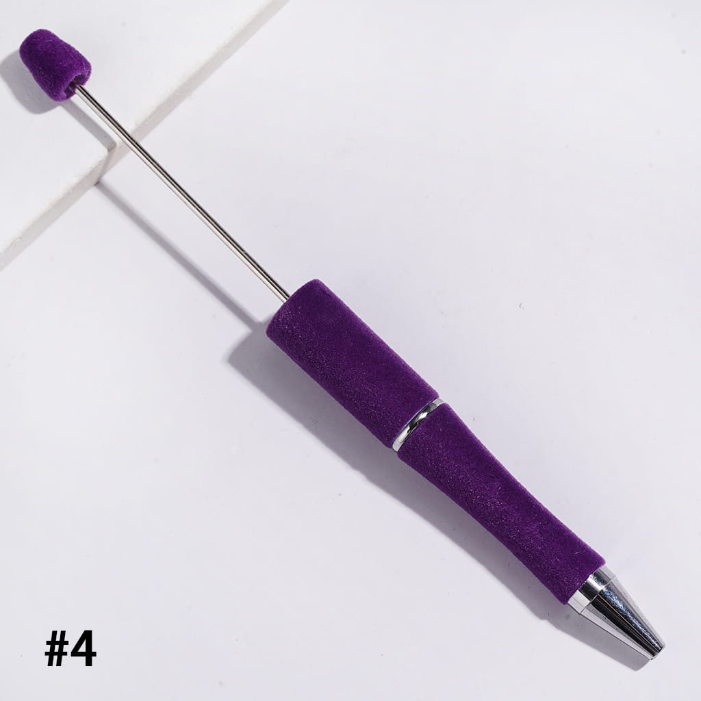 Velvet Touch Flocked Fluffy Handcrafted Beadable Pens, Multi-Color