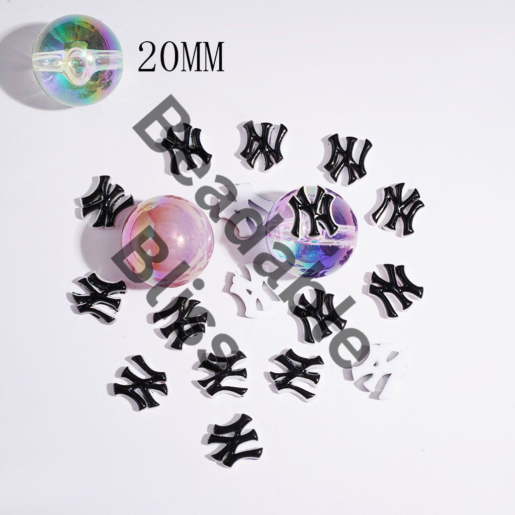 DIY Tiny Acrylic Accessories - New York Baseball for Handmade Beads and Pens, Jewelry Accessory