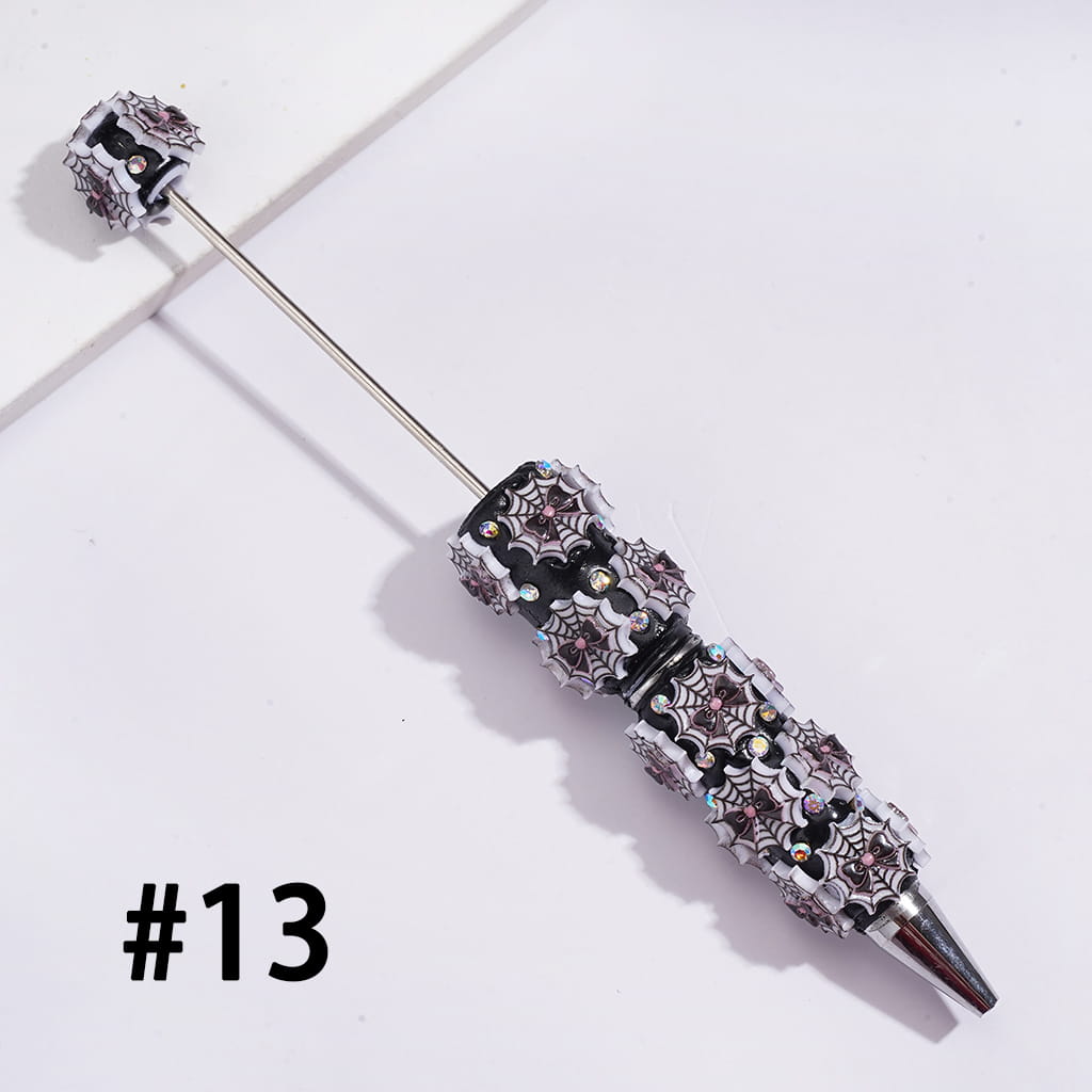Beadable Clay Pen w Black Base Halloween Theme Series & Rhinestones, Assorted Style