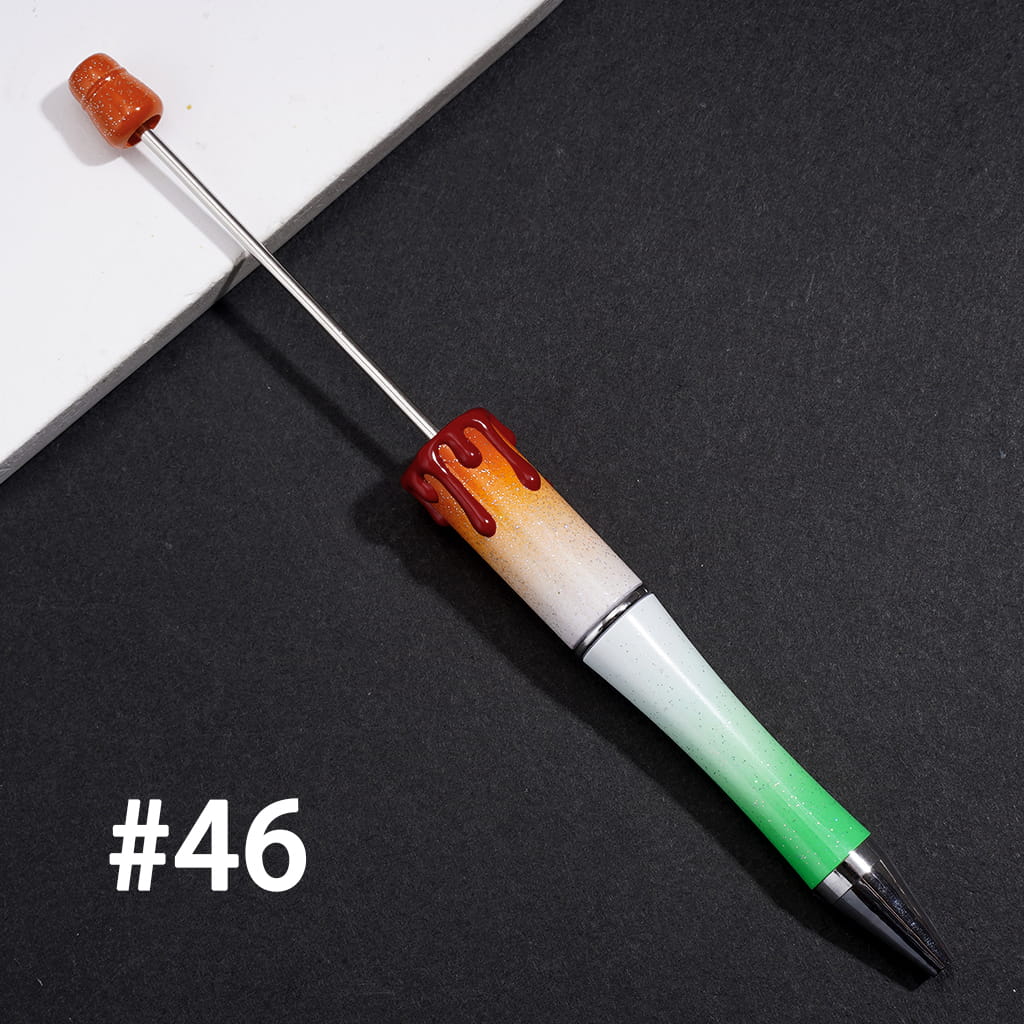 Halloween Series Red and Black Lifeline Hand-Painted Beadable Pens