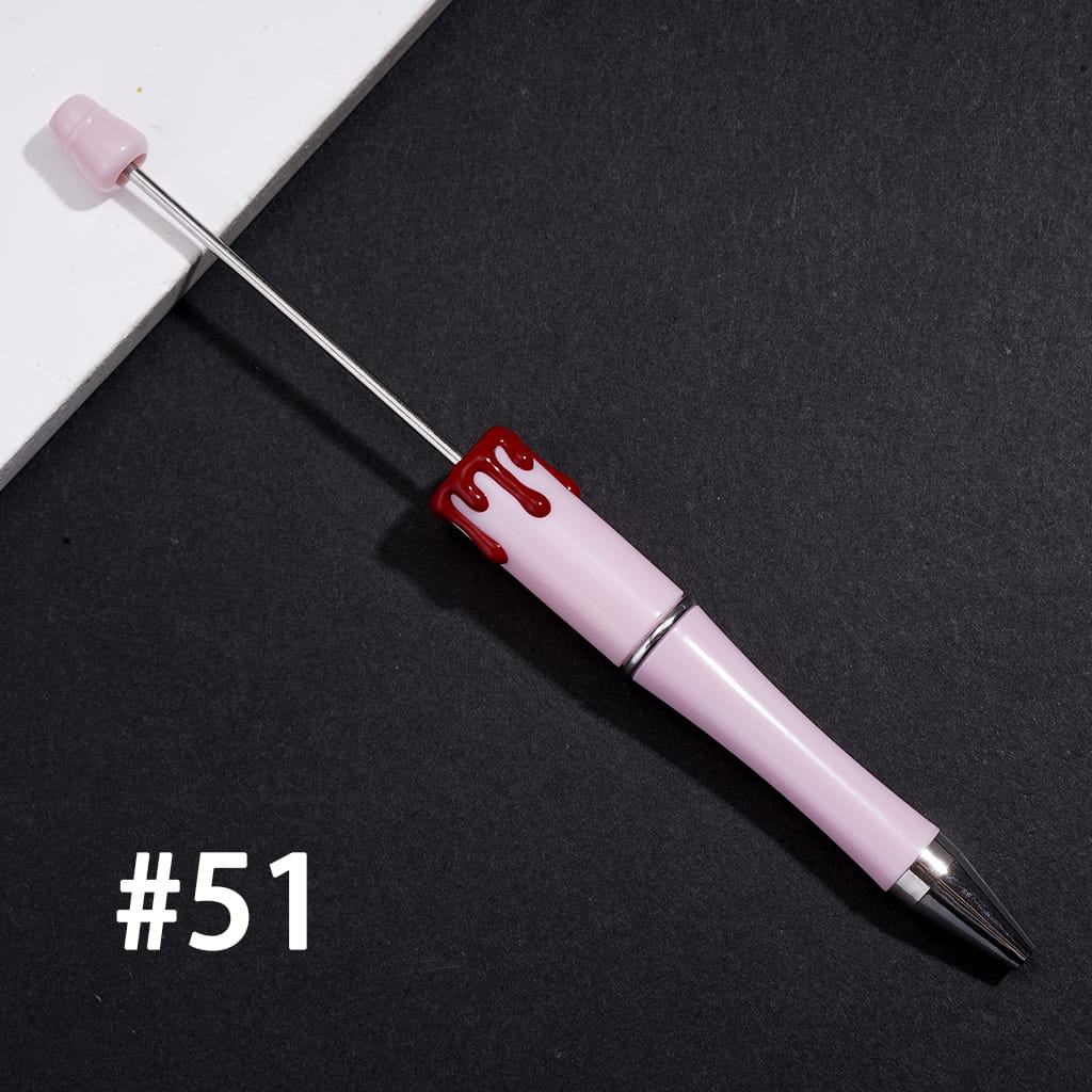 Halloween Series Red and Black Lifeline Hand-Painted Beadable Pens