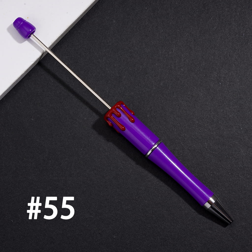 Halloween Series Red and Black Lifeline Hand-Painted Beadable Pens