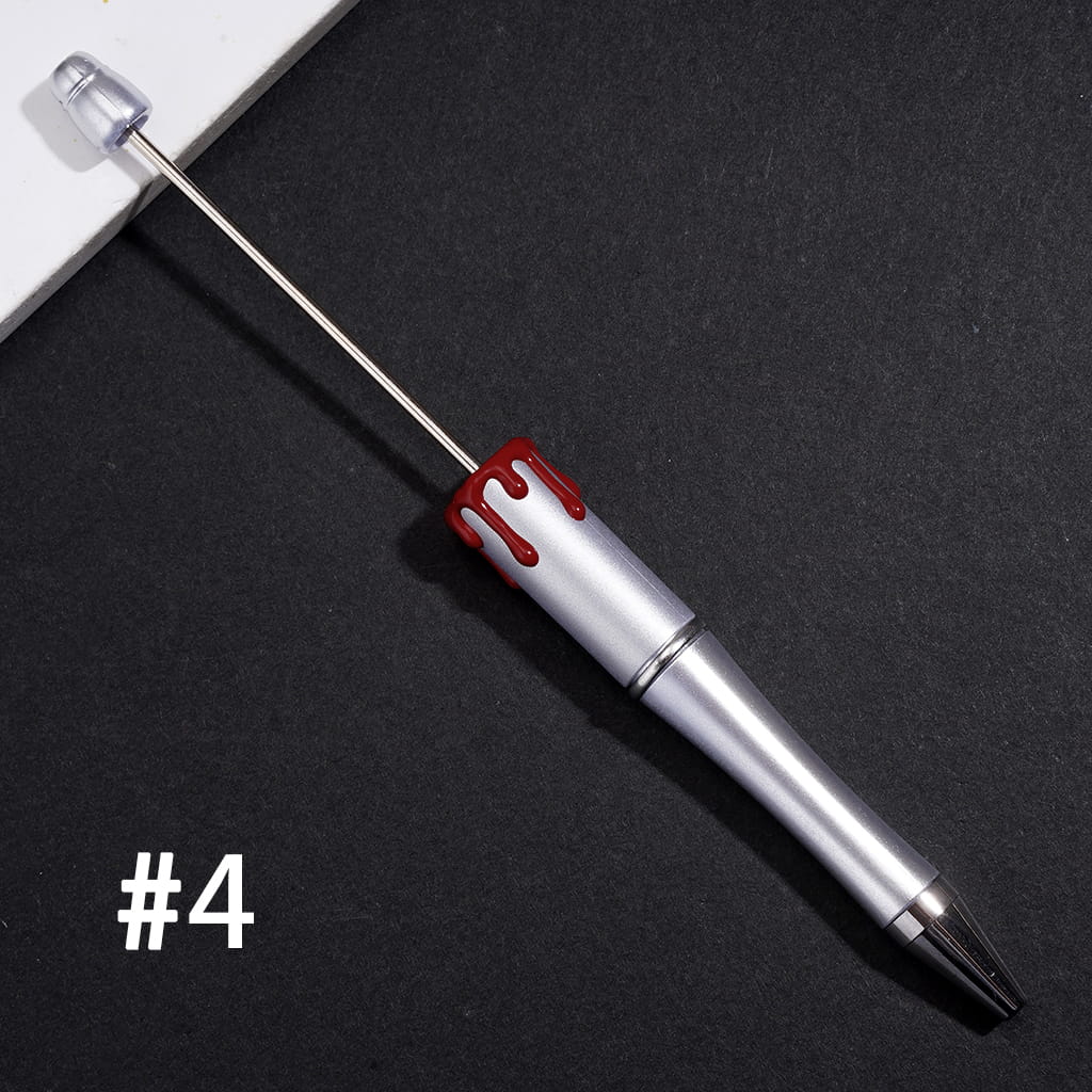 Halloween Series Red and Black Lifeline Hand-Painted Beadable Pens