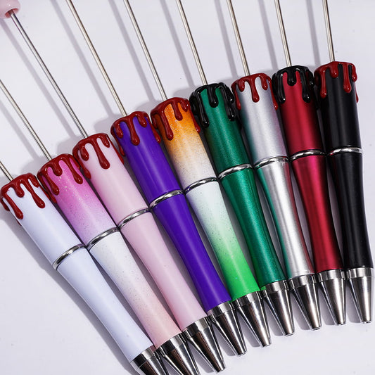 Halloween Series Red and Black Lifeline Hand-Painted Beadable Pens