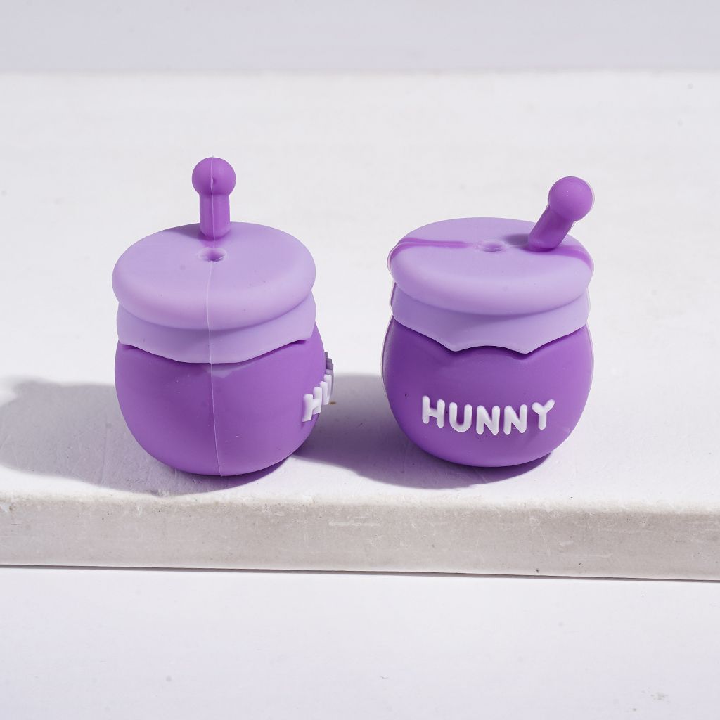 3D Silicone Focal Beads Diverse Colors Honey Jar, 21*20MM