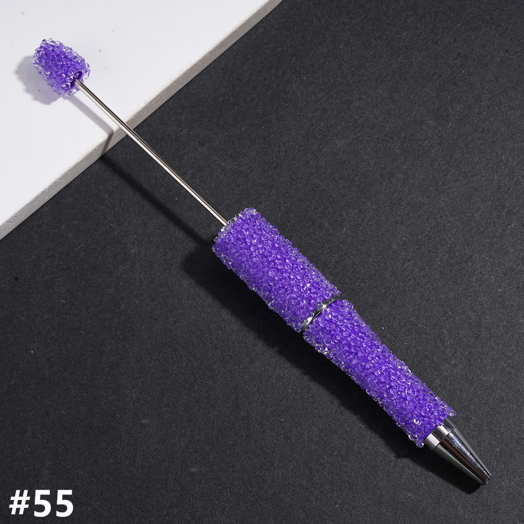 Sugar Beadable Pens with Cone Shaped Clear Rhinestones Covering the Entire Pen, Multi-Color