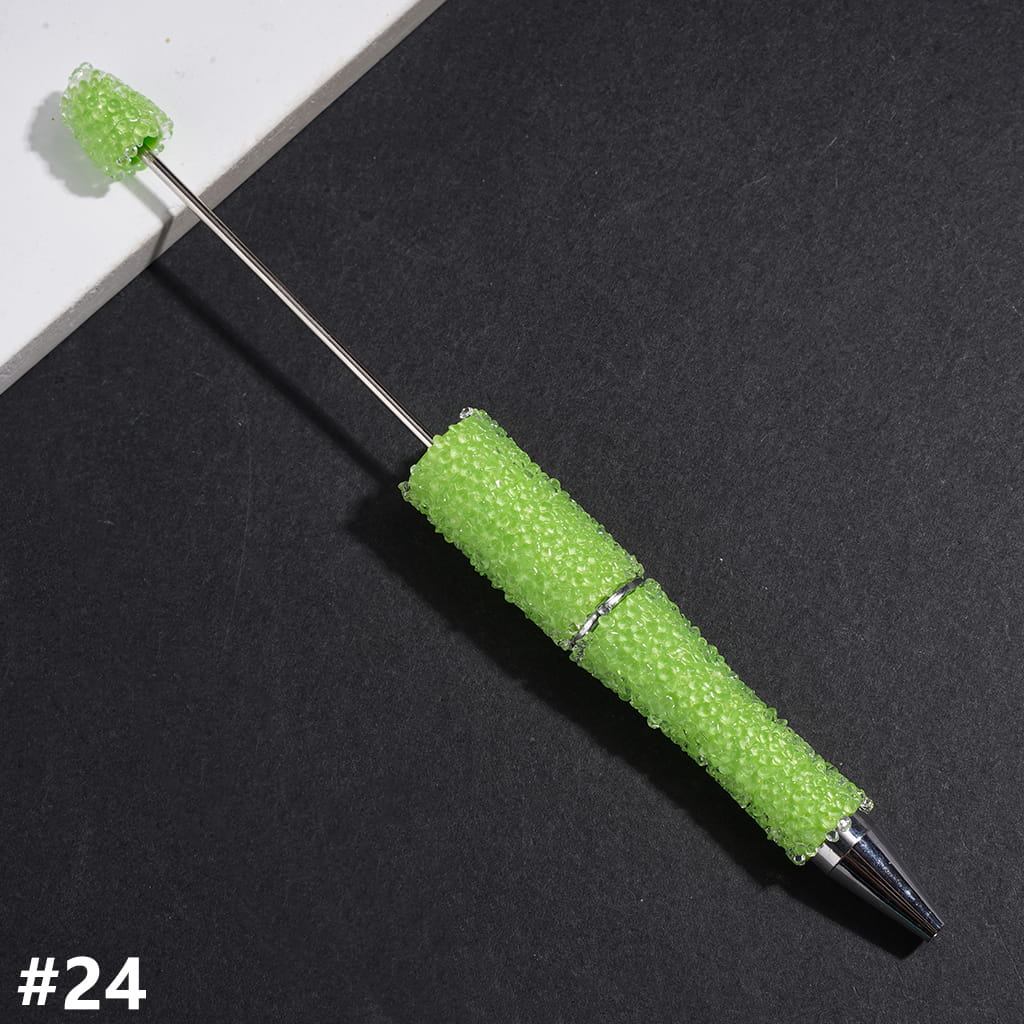 Sugar Beadable Pens with Cone Shaped Clear Rhinestones Covering the Entire Pen, Multi-Color