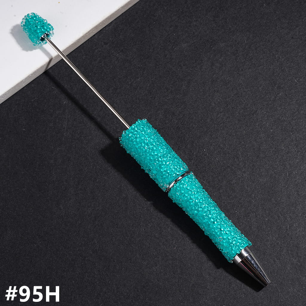 Sugar Beadable Pens with Cone Shaped Clear Rhinestones Covering the Entire Pen, Multi-Color