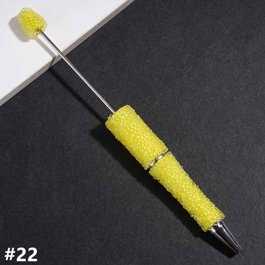 Sugar Beadable Pens with Cone Shaped Clear Rhinestones Covering the Entire Pen, Multi-Color