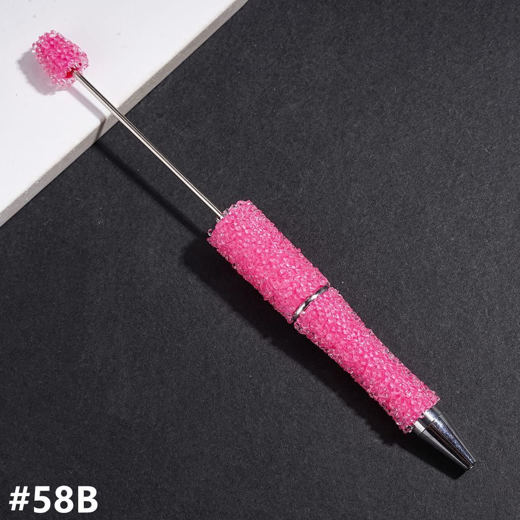 Sugar Beadable Pens with Cone Shaped Clear Rhinestones Covering the Entire Pen, Multi-Color