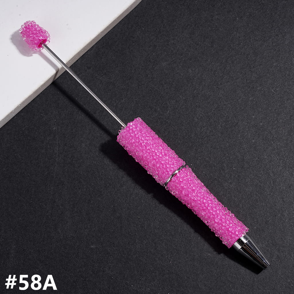 Sugar Beadable Pens with Cone Shaped Clear Rhinestones Covering the Entire Pen, Multi-Color