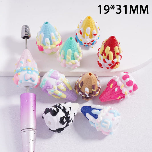 Colorful ice cream-shaped tools on a white background with dimensions 19*31MM.