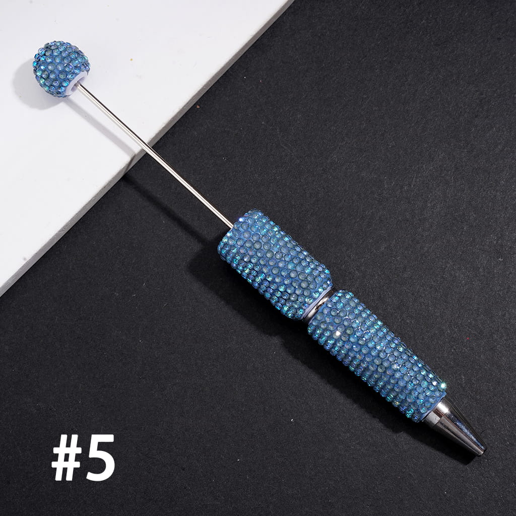 Beadable Clay Pens with Sparkling Rhinestones in UV Coating Process Covered the Entire Pens, Multi-Color (Please Read the Description)