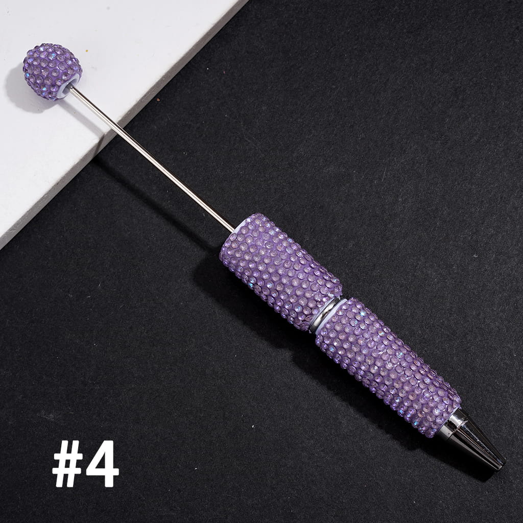Beadable Clay Pens with Sparkling Rhinestones in UV Coating Process Covered the Entire Pens, Multi-Color (Please Read the Description)
