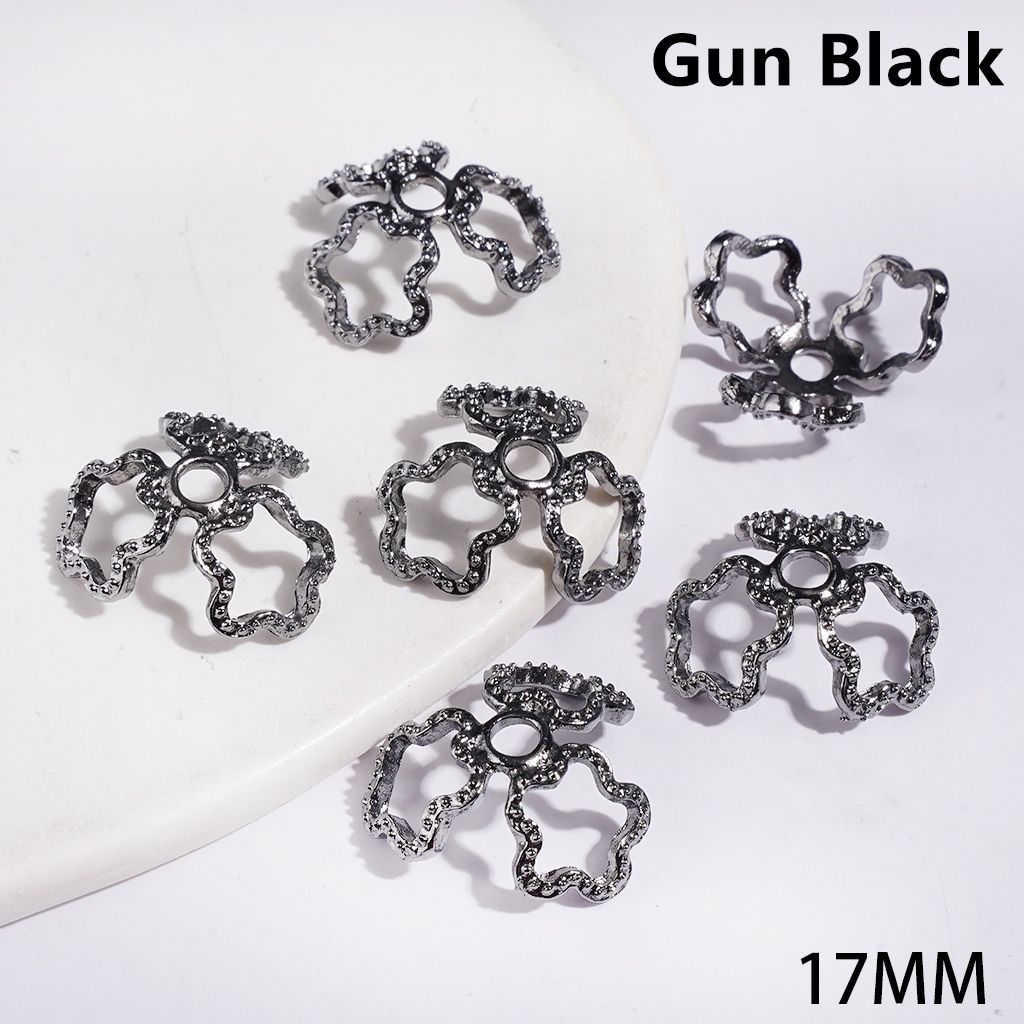 Alloy Bead Cap Cage with Five-Pointed Star, 17MM Multi-Color (They Fit 16MM Beads)