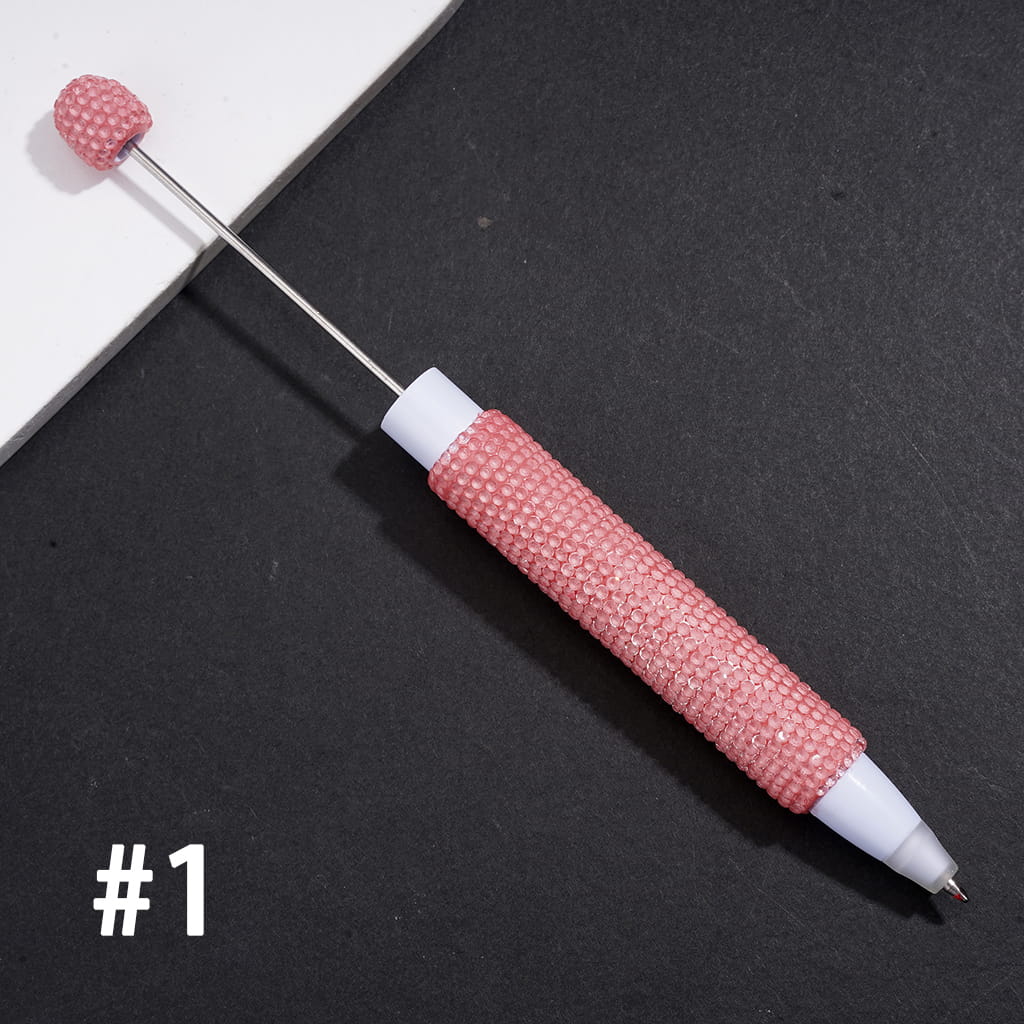 Unique Beadable Clay Ballpoint Pens, Shiny Rhinestones Covered the Entire Pens, Various Colors