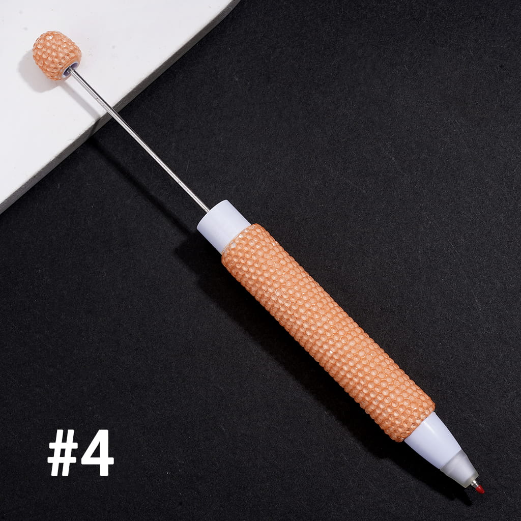 Unique Beadable Clay Ballpoint Pens, Shiny Rhinestones Covered the Entire Pens, Various Colors