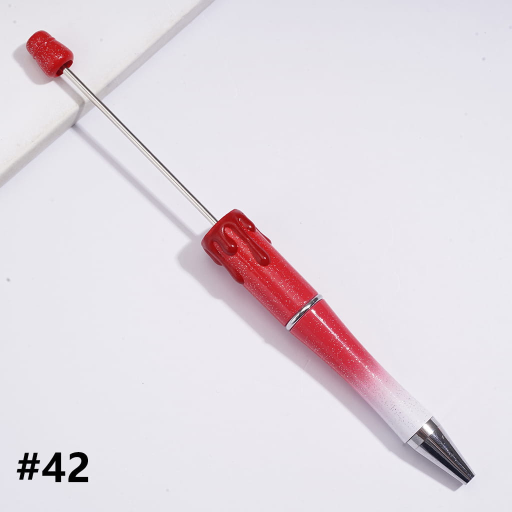 Halloween Series Red and Black Lifeline Hand-Painted Beadable Pens