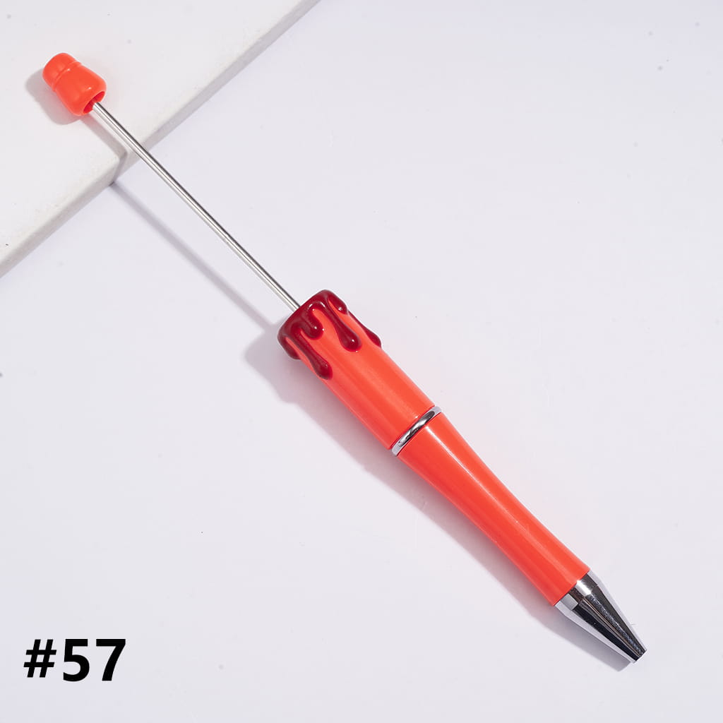 Halloween Series Red and Black Lifeline Hand-Painted Beadable Pens