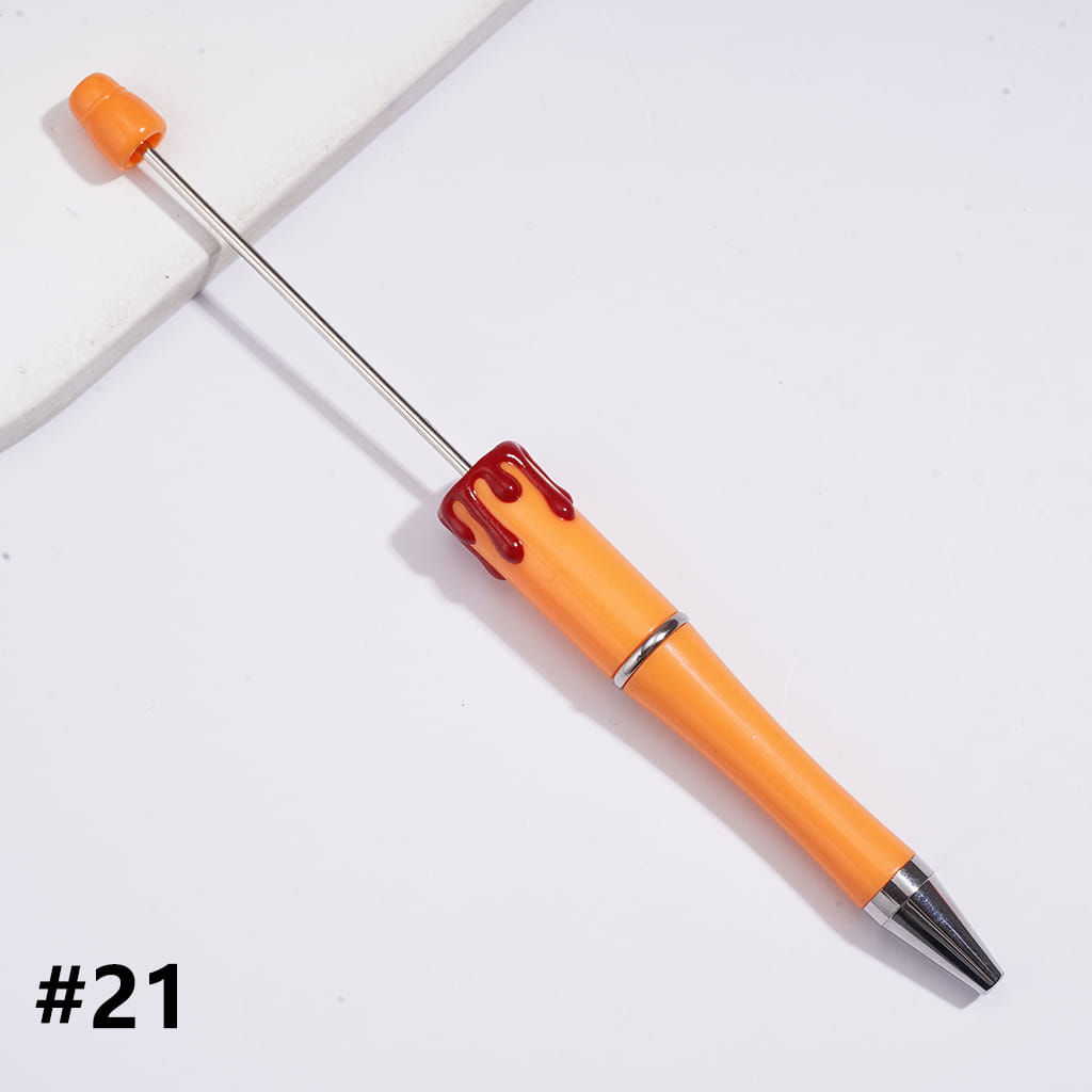 Halloween Series Red and Black Lifeline Hand-Painted Beadable Pens