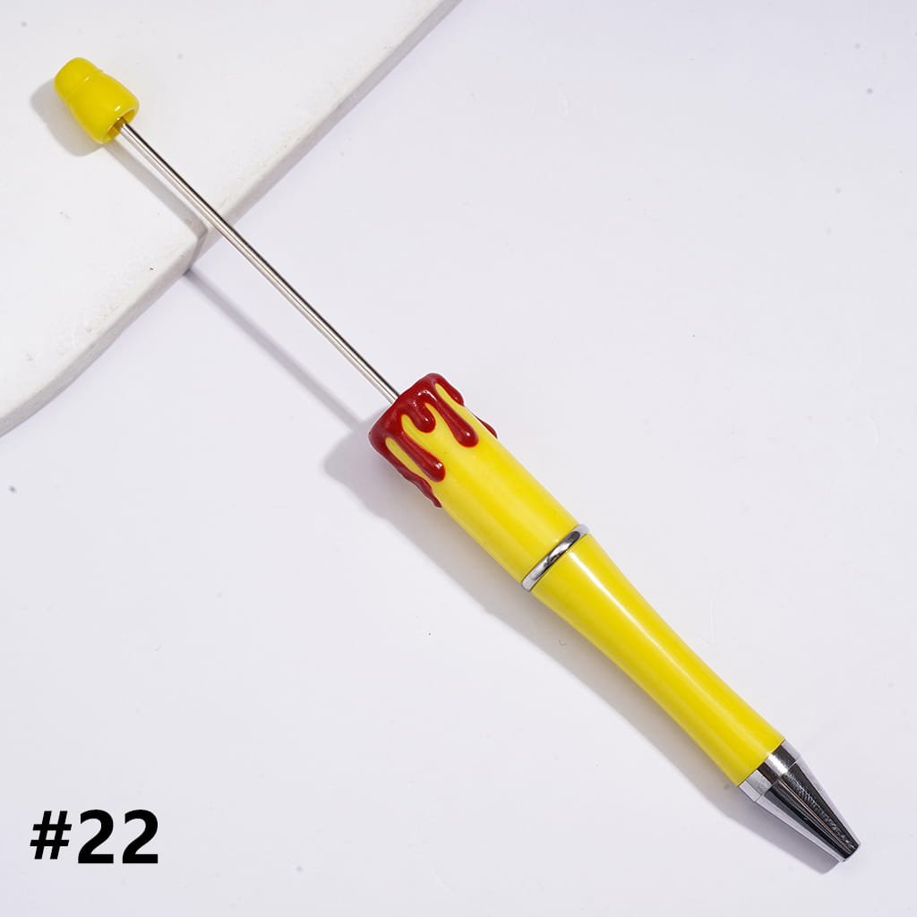 Halloween Series Red and Black Lifeline Hand-Painted Beadable Pens